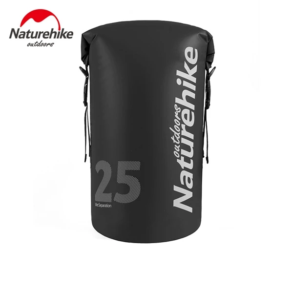 NatureHike 3 размера высокое качество открытый водонепроницаемый мешок Сверхлегкий Кемпинг Туризм Водонепроницаемый рюкзак путешествия дрейфующих sac etanche - Цвет: 25L Black