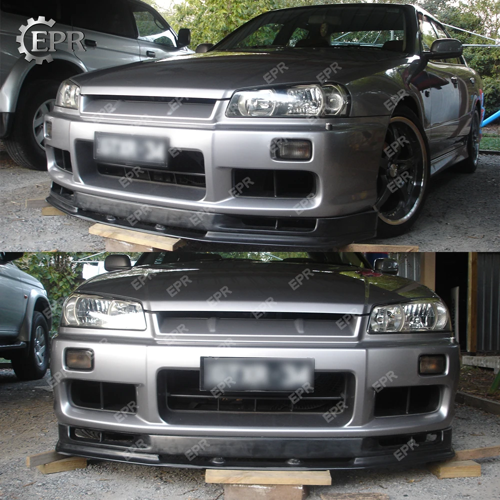 Для Nissan R34 GTR Skyline OEM FRP стекловолокно Стандартный передний бампер средняя