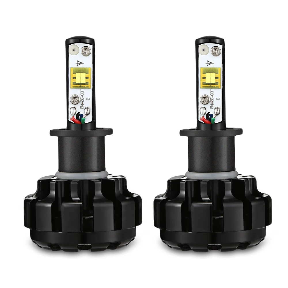 

2PCS V18s 60W H3 H1 Car LED Headlight IP65 Waterproof Aviation Aluminum Alloy 60W 7200LM 6000K Auto Lights