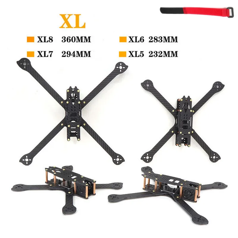 

HSKRC 3K Carbon Fiber XL5 V2 232mm XL6 283mm XL7 294mm XL8 360mm True X 5 6 7 8 inch FPV Freestyle Frame Kit w/ 4mm Racing Drone