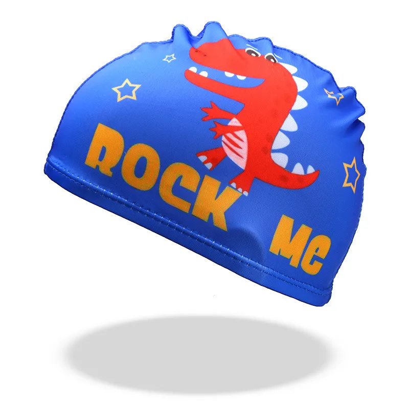 Детская шапочка для плавания с милым мультяшным принтом детская из полиэстера