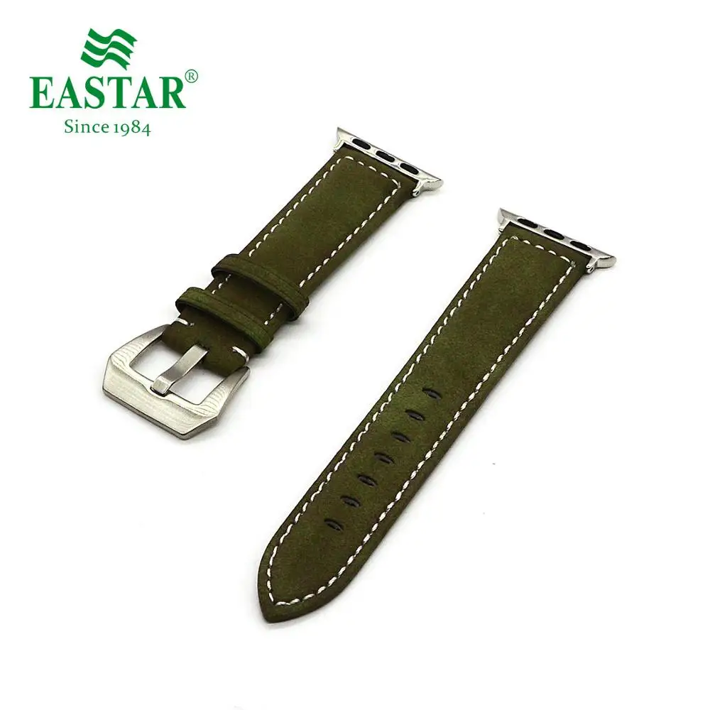 Eastar новые винтажные Кожаные Ремешки для наручных часов для iwatch Браслет Apple Watch 42 мм 38 мм спортивный браслет для iwatch 5 4 40 мм 44 мм - Цвет ремешка: Зеленый