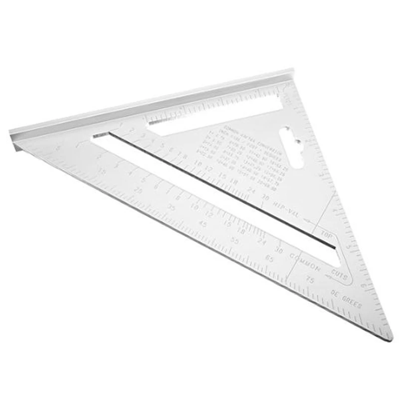 

200 Mm Triple-Cornered Ruler Protractor Aluminum 90 Degree Angle Ruler Speed Square Protractor Miter Framing Measuring Tool Fo