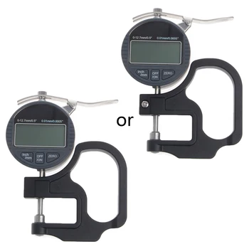 

0-12.7mm Electronic Micrometer Digital Thickness Meter Gauge 0.01mm Depth Tester for Paper Film Leather Thickness Measuring Tool