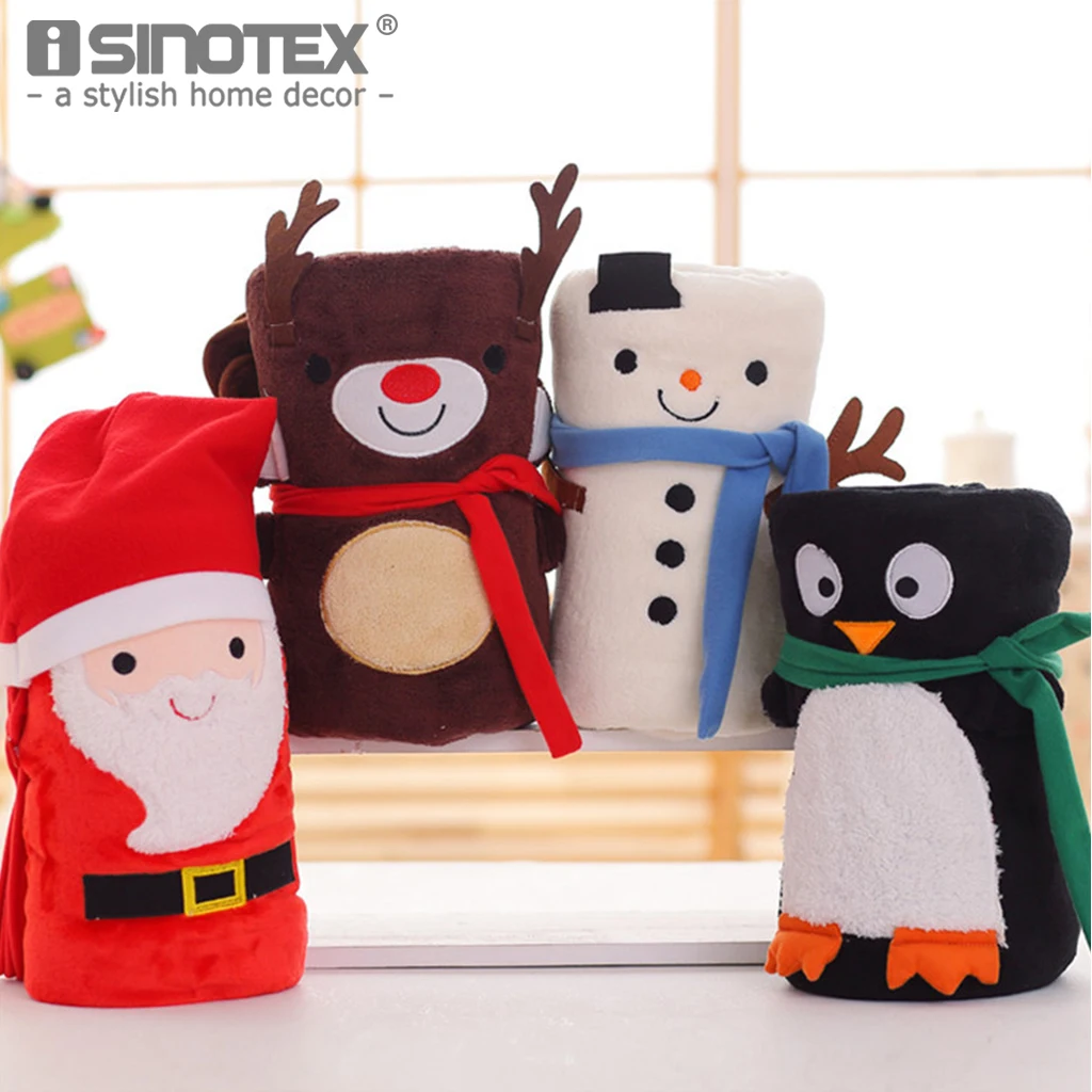 

Home Textile Polyester Flannel Fleece Fabric Blanket Christmas New Year Gift Cartoon Character Summer Warm Soft 80x100CM 1 PCS