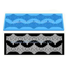 Hot 1 pc Flower silicone lace mold fondant mold cake decorating tools chocolate gumpaste mold wedding cake decoraton CK-SM-123