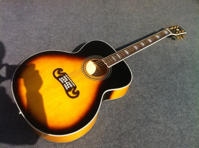 Cheap Free shipping G- J200 Super Jumbo Standard Electric Acoustic Guitar with fishman EQ