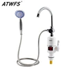 On Sale Tap Shower-Faucet Bathroom-Heaters Instant Electric-Fast Heating ATWFS with Temperature-Display 32851782486