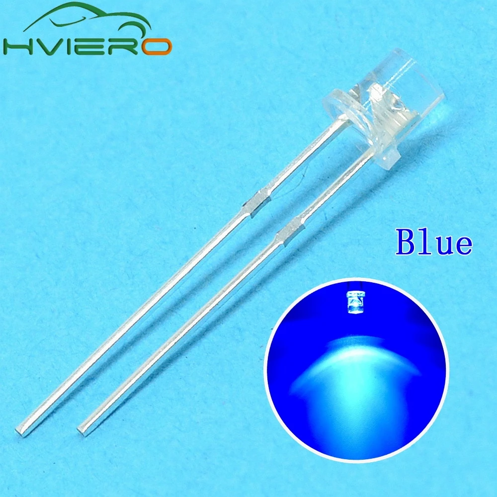 3mm Led Flat Top Blue Led diode Ultra Bright Wide Angle Light Llamp