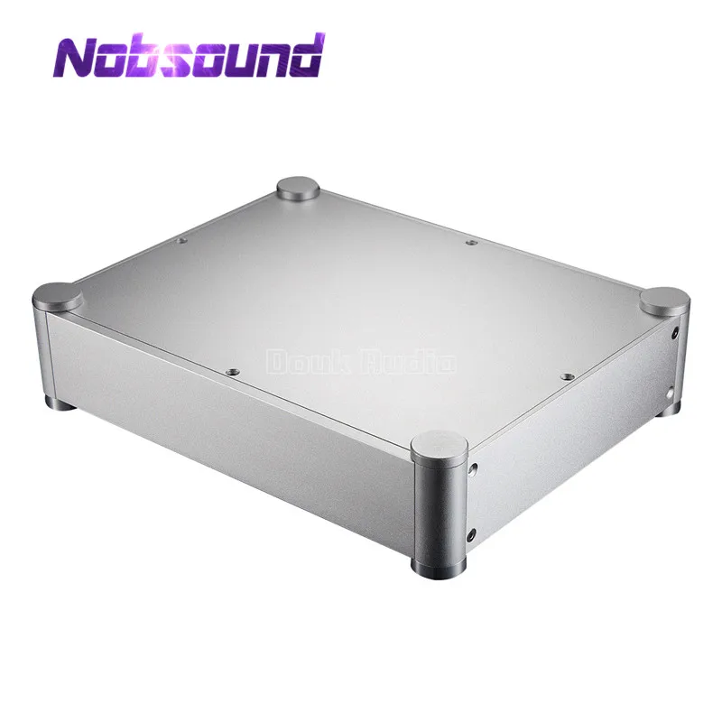 Caixa de Fone de Ouvido Nobsound Pre-amplificador Case Faça Você Mesmo Chassis Alumínio Gabinete Prata Amp Dac