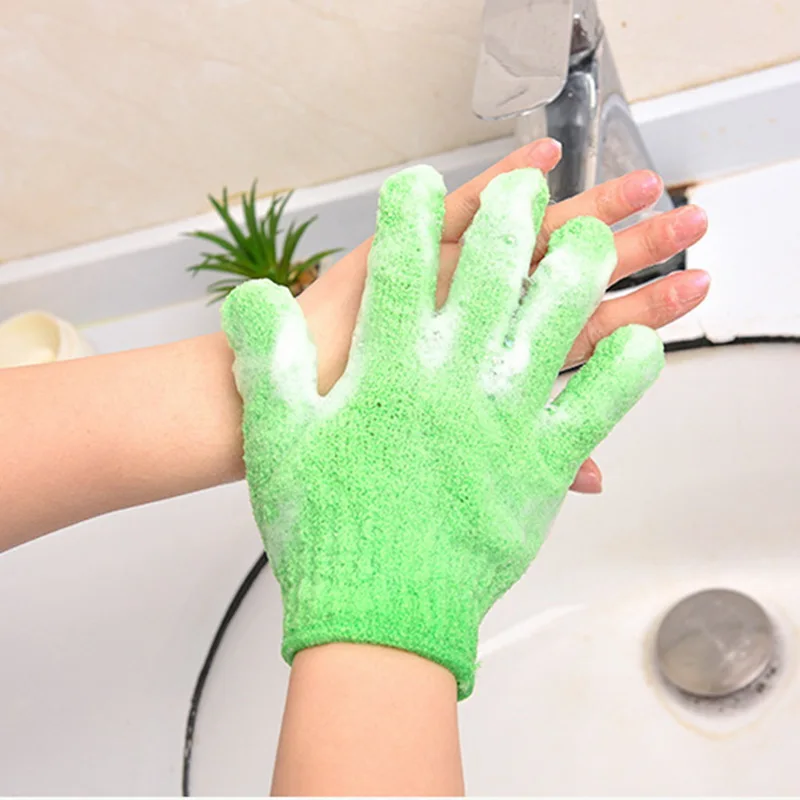Bathroom Shower Gloves Exfoliating Wash Skin Spa Bath Gloves Foam Bath