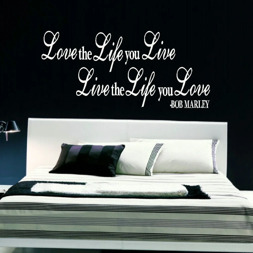 LARGE QUOTE BOB MARLEY TAKE EASY WALL STICKER DECAL MATT VINYL BEDROOM