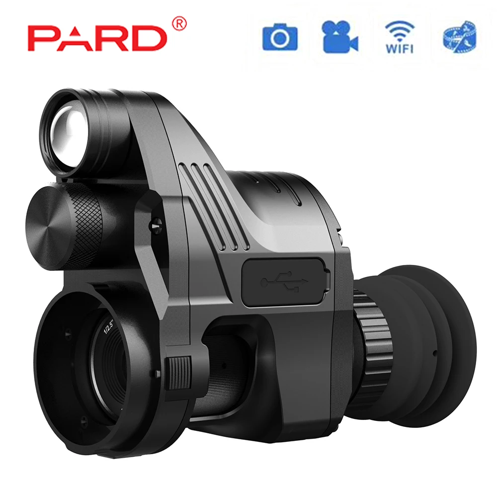 Pard Night Vision monocular,IR Night Vision for Hunting,Built-in IR Illuminator for Night Watching or Observation with 45mm mounting adapter Night Viewing Range up to 300M,NV007V