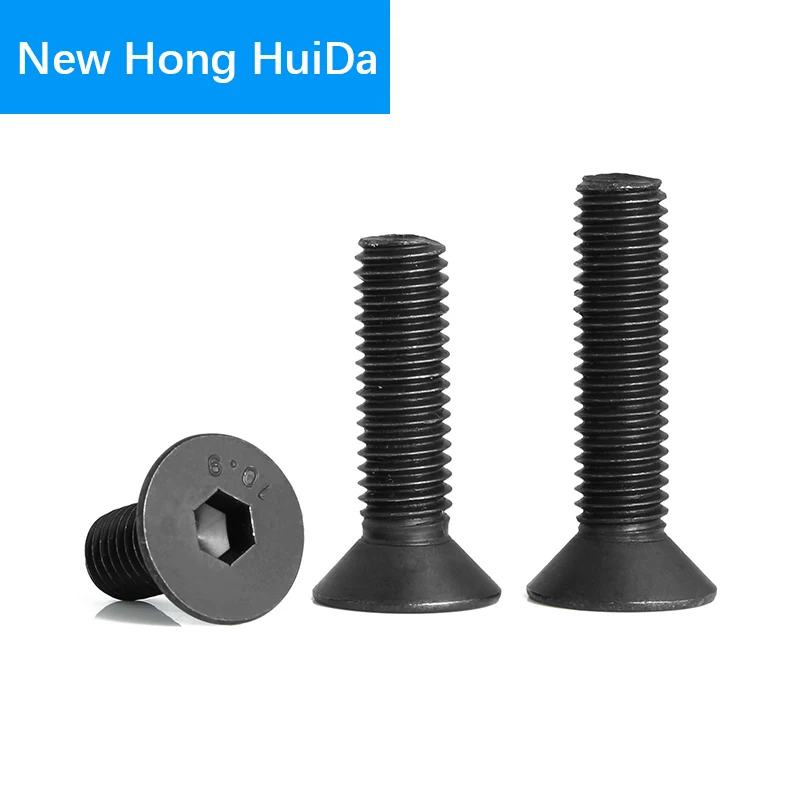

Black Hex Flat Head Socket Machine Screw Countersunk Thread Metric Bolt Grade 10.9 Alloy Steel M3