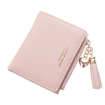 

Tassel Women Wallet Small Cute Wallet Women Short Leather Women Wallets Zipper Purses Portefeuille Female Purse Clutch LSH636