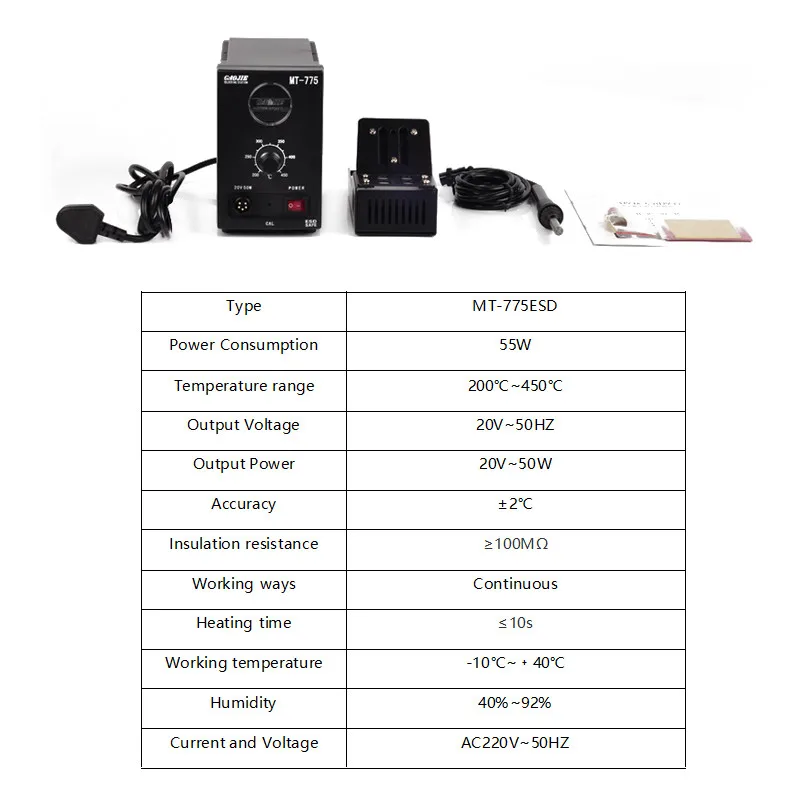 55 Вт 220 В паяльной станции с цифровой Утюг Стенд припоя сварка ремонт tool kit MT-775