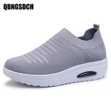 Новинка; женская повседневная обувь; тонкие носки с толстой подошвой; обувь без застежки; увеличивающая амортизацию дышащая обувь; женская спортивная обувь