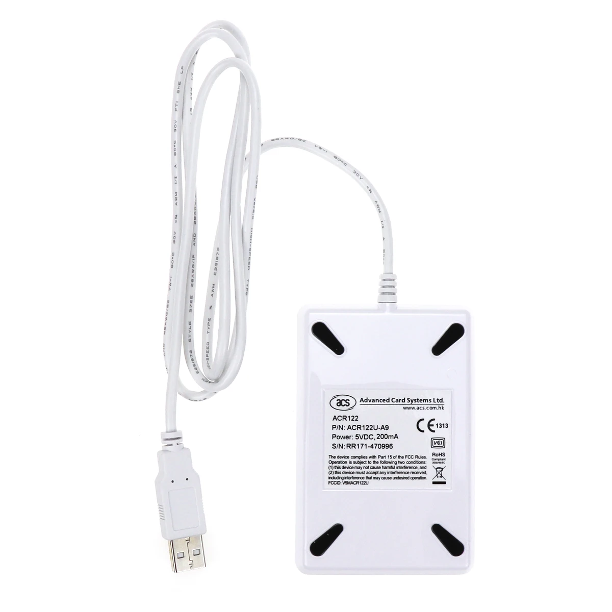 NFC ACR122U RFID считыватель смарт-карт Писатель Копир Дубликатор записываемый клон программное обеспечение USB S50 13,56 МГц ISO 14443+ 5 шт. UID тег