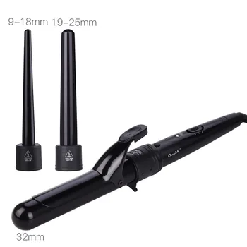 

3 In 1 Hair Culer Set with 3 Replaceable Wands Temperature Adjusted Corrugation for Hair with Dual Voltage 30