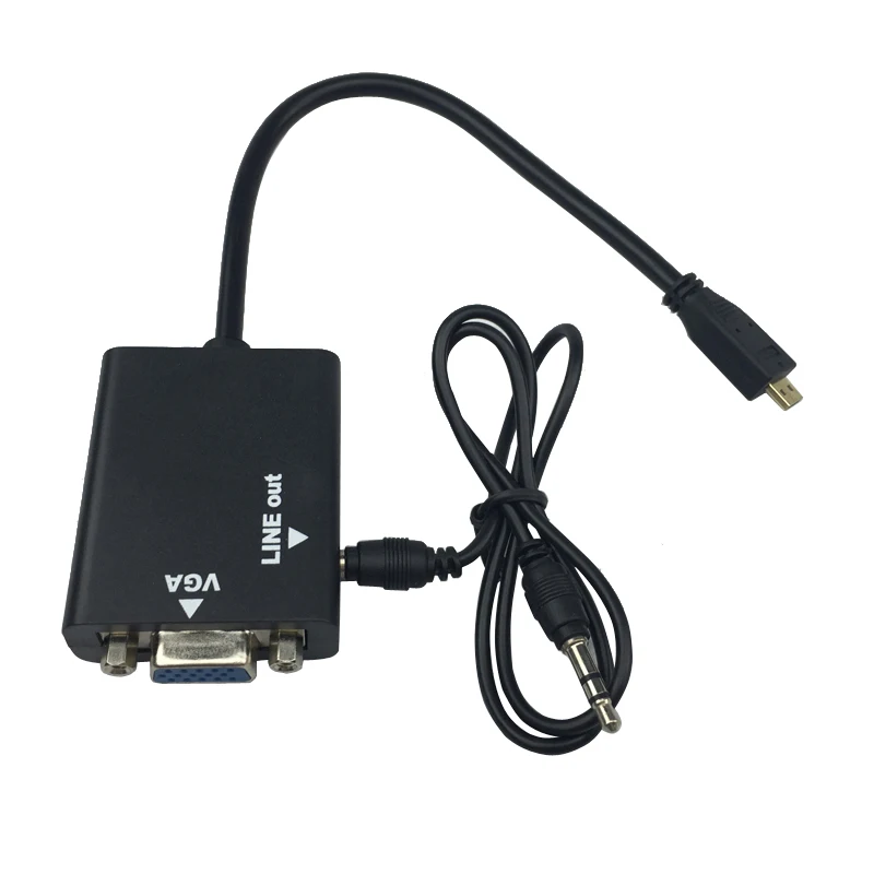 Мини HDMI в VGA адаптер кабель конвертер Папа мама Видео Аудио передача с 3 5 мм Jack для