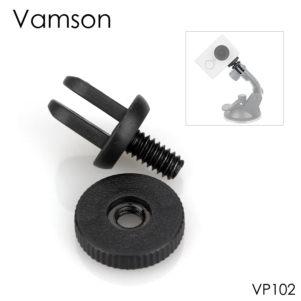 Универсальный адаптер для штатива Vamson совместимый с 1/4 дюйма GoPro 8 7 6 5 4 черный yi 4K
