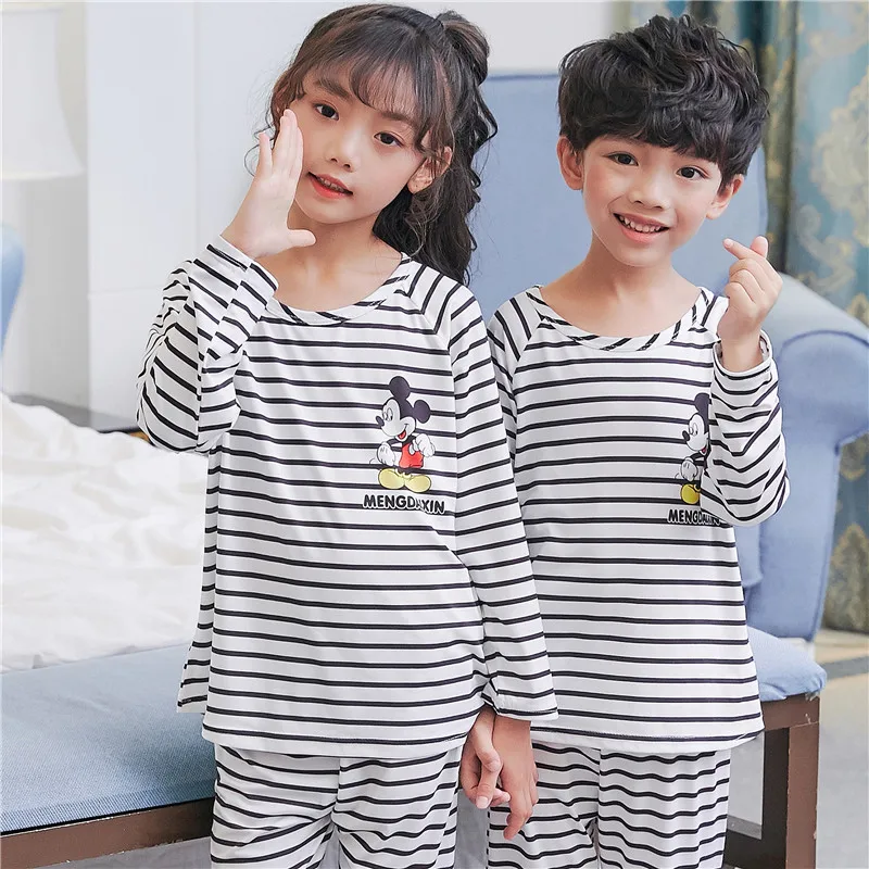 

Children Pajamas 2018 new kid's nightwear boys long sleeved pyjamas kids Spring and autumn home clothing for girls free shipping