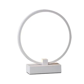 

Modern Simple round circle LED Table Lamp For Bedroom Living Room Study Desk Table Lamps Minimalist Bedroom Bedside Lamp