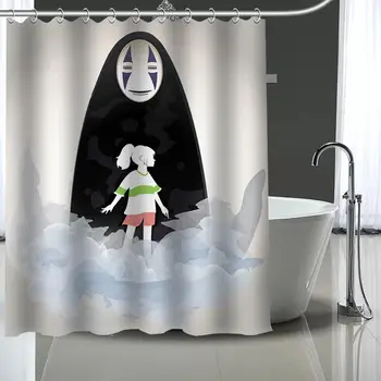 

New Custom Spirited Away Curtains Polyester Bathroom Waterproof Shower Curtain With Plastic Hooks More Size