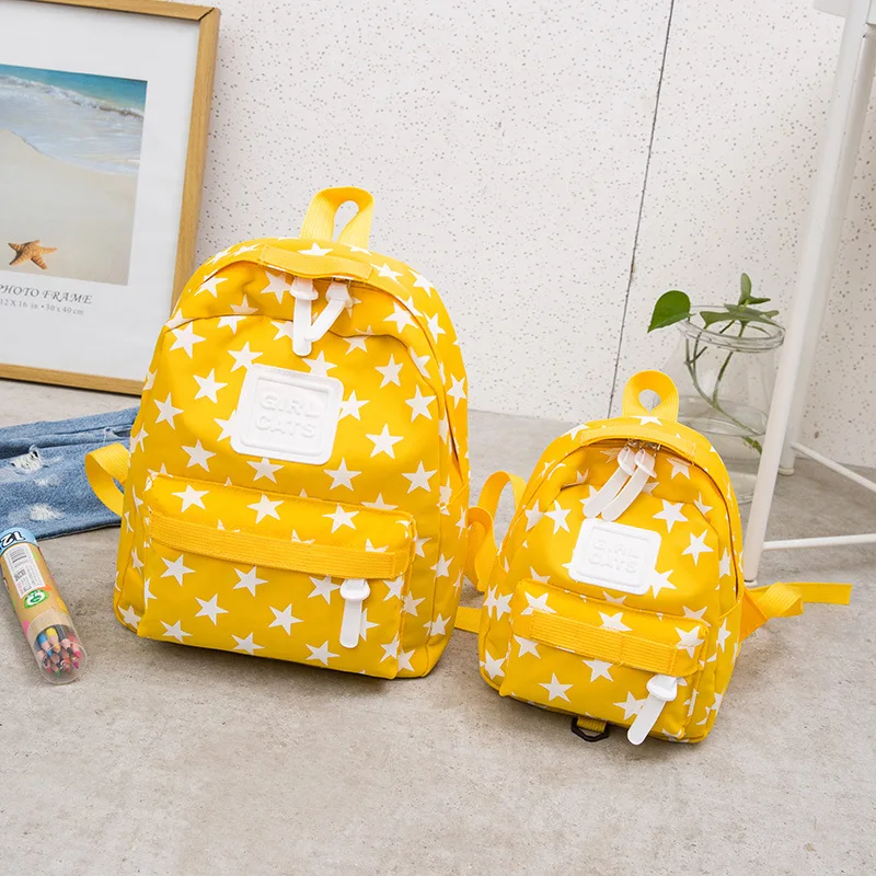 

Anti-lost Child Backpack Mini Cute Star Printing Canvas Backpacks Ladies School Bags For Teenager Girls Boy Students Travel Bags