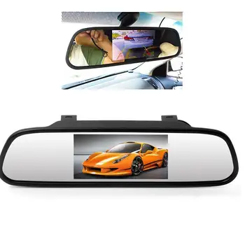 

Hot sale 5Inch TFT LCD Car Rearview Mirror Monitor Support 2AV input For DVD/Camera for parking car-styling Car Monitor Mirror