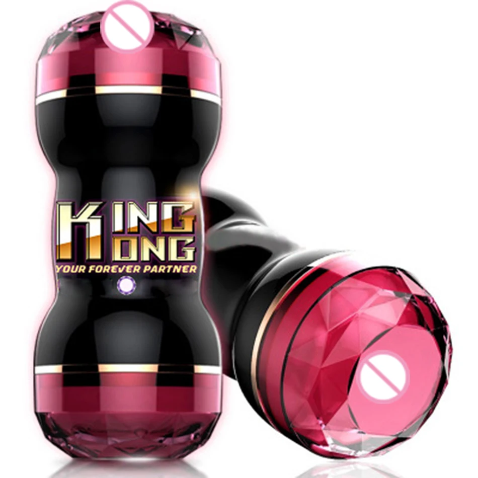Male Masturbator Double Channel Diamond Masturbation Cup Real Pussy Adult Vagina Oral Anal Sex Product Sex Toys for Men