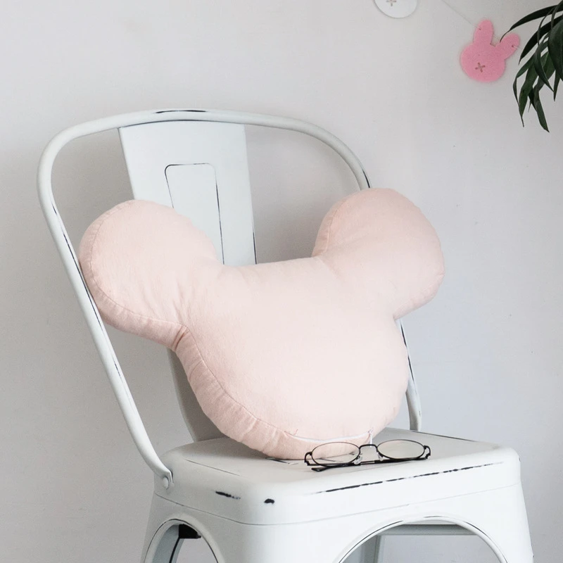3D подушка в форме сердца, звезды, банта, для дома, гостиной, дивана, хлопок, подушка для спальни, детская игрушка, украшение комнаты, подушка - Цвет: Pink Mickey
