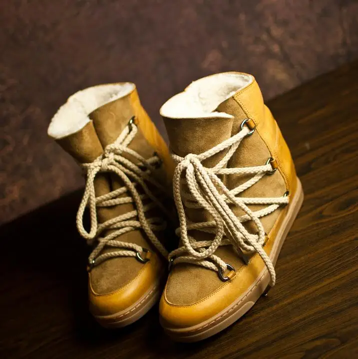Зимние теплые меховые ботинки на танкетке из натуральной кожи с подкладкой из овчины зимние ботильоны женские зимние ботинки из замши на каблуке 8 см