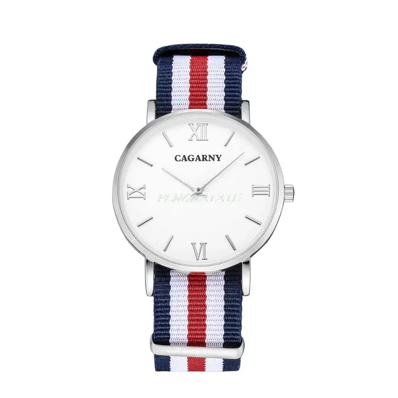 CAGARNY мужские часы лучший бренд класса люкс серебро ультра тонкие кварцевые часы нейлон браслет ремешок модный мужской подарок деловые наручные часы