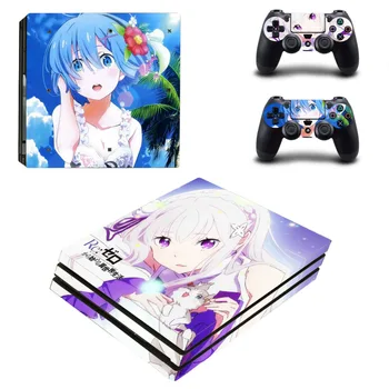 

Anime Cute Girl RE: Life in A Different World From Zero PS4 Pro Skin Sticker For PS4 PlayStation 4 Pro Console and Controllers
