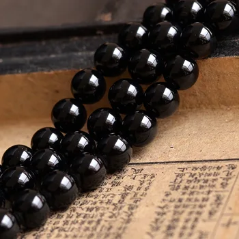 

3mm 4mm 6mm 8mm 10mm 12mm 14mm Natural Black Color Agate Beads For Jewelry Diy Bracelet Beads ,Fine Jewelry beads Strand 15"