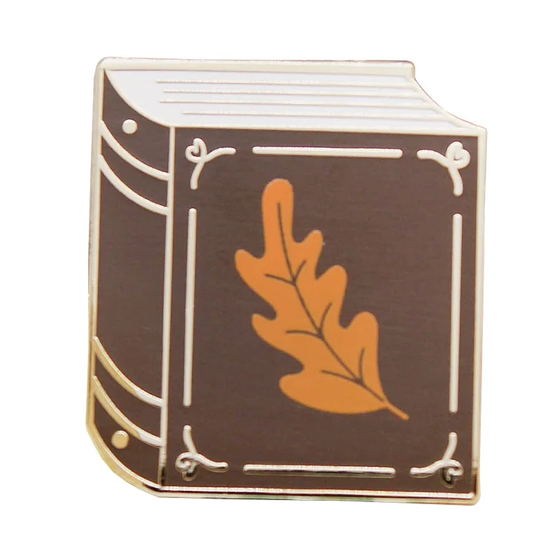Fall into Books hard enamel pin