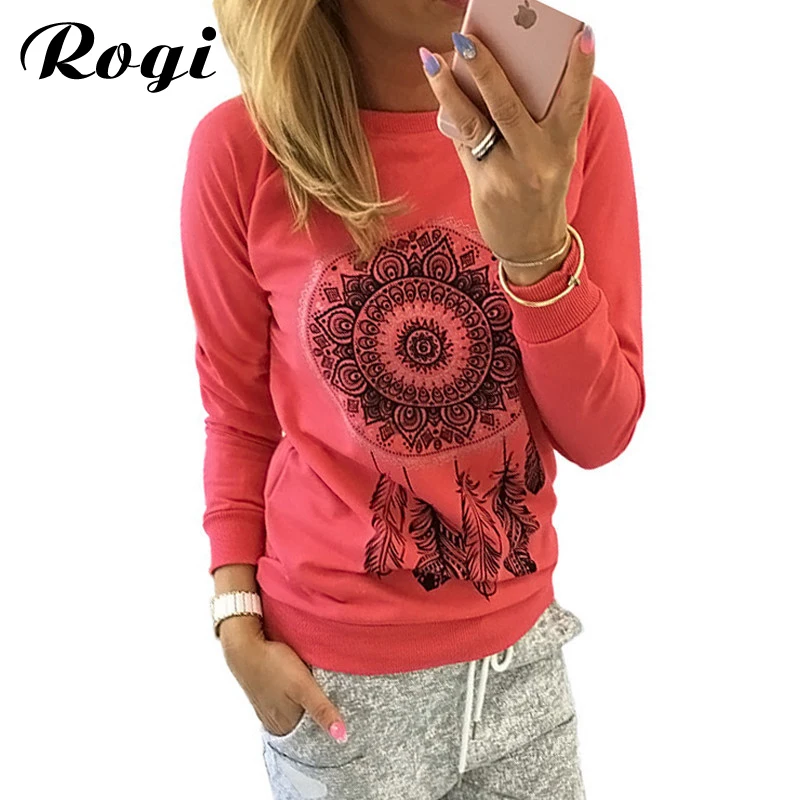 Aliexpress.com : Buy Rogi Women Pullovers Sweatshirt 2017 Casuall Print Hoody Jumper Female 