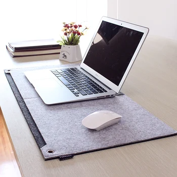 

Felt Large Mouse Pad 630*330mm Multi-function Mousepad Mouse Mat Keyboard Mat Table Mat With Pen Jack And Storage Bag