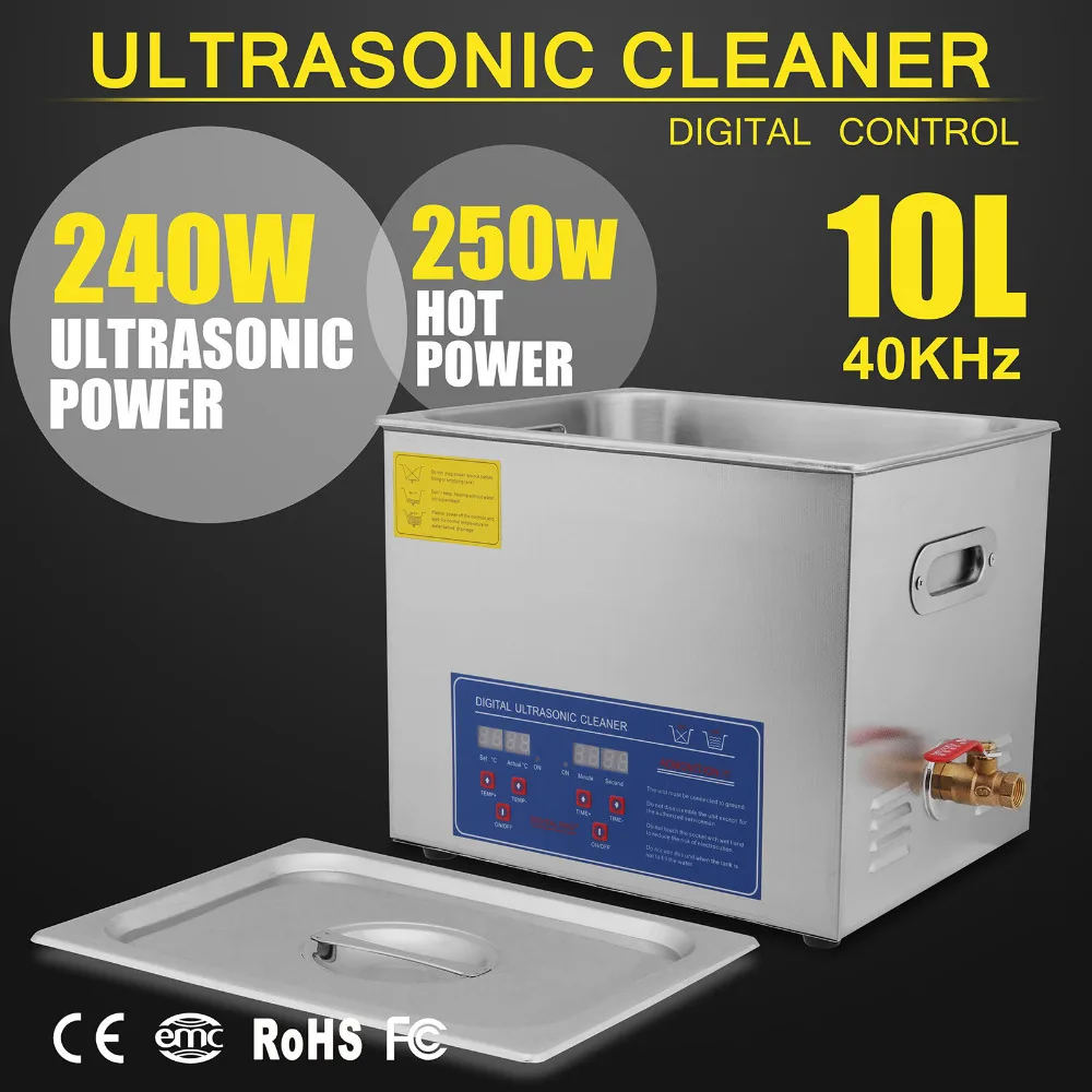 

JPS-40A ultrasonic bath 10L 250W 40kHz ultrasonic cleaner
