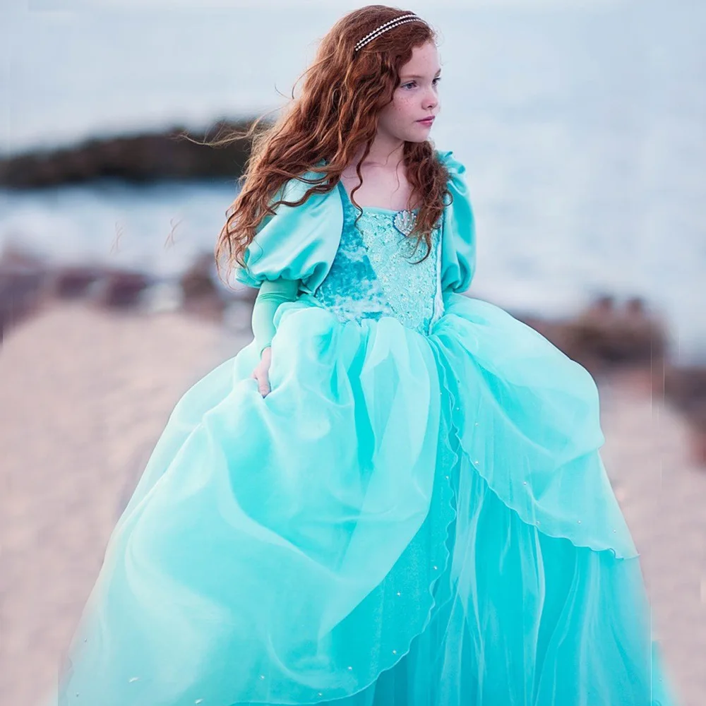 Детские платья; костюм принцессы для девочек; robe Fille; Новинка года; платье для девочек; вечерние платья-пачки с длинными рукавами для костюмированной вечеринки на Хэллоуин для девочек