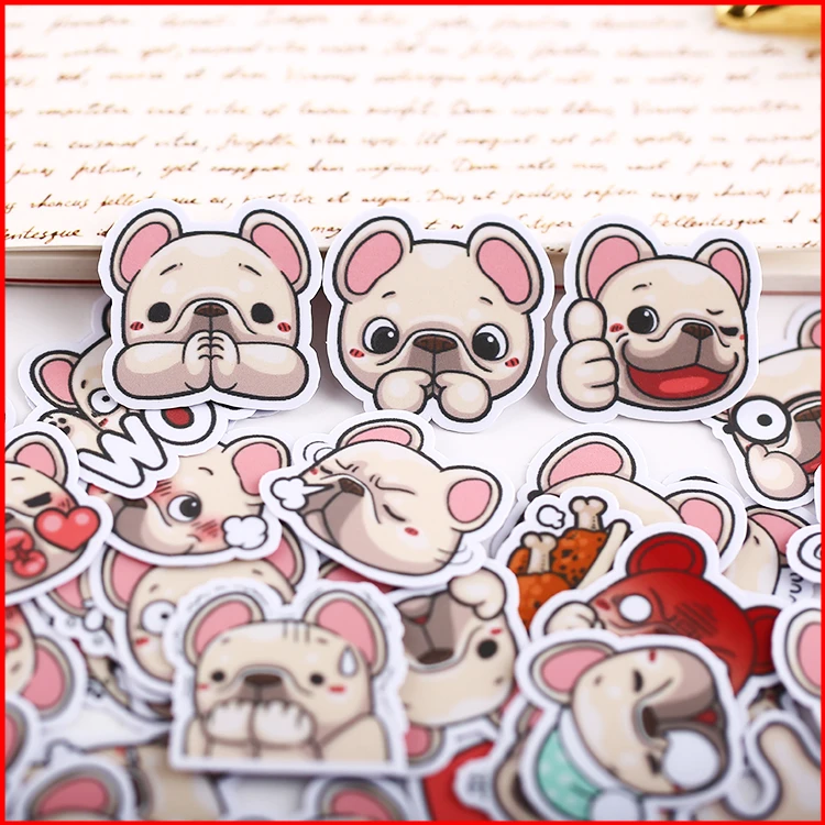 

40 pcs dog cute Corgi personalized scrapbook Stickers scrapbooking material personalized sticker happy planner decoration craft