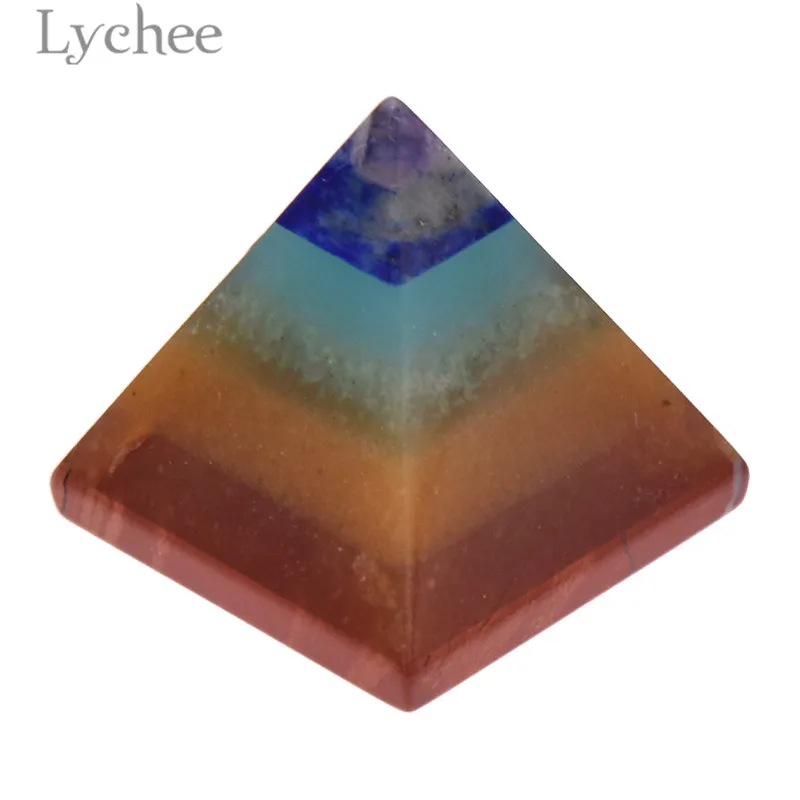Lychee Life 1 шт. 7 чакр кристальная пирамида миниатюрная энергия миниатюрные