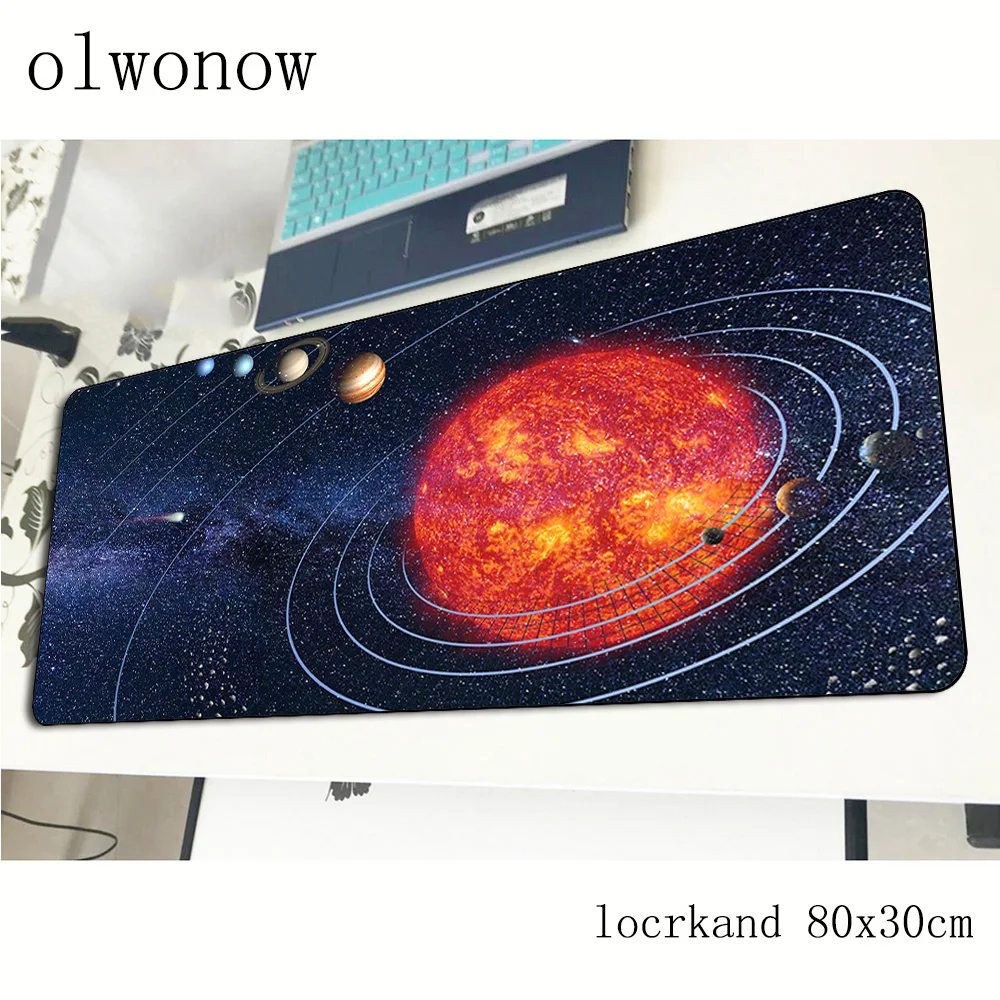  solar system mousepad 80x30cm locrkand gaming mouse pad big gamer mat home computer desk padmouse k