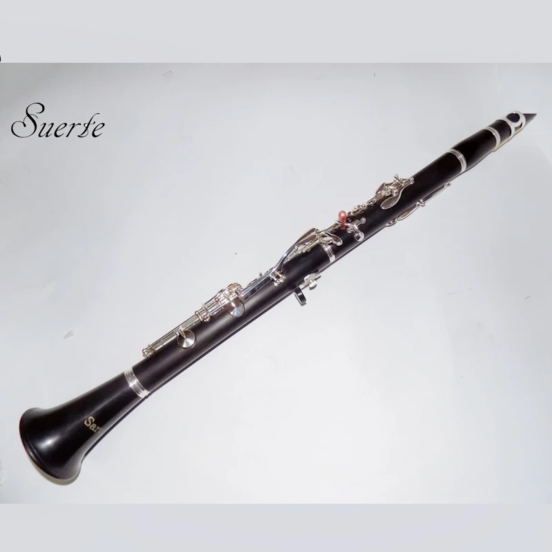 Bb Ebony Clarinet Professional Musical instruments 17 keys Clarinete Italy Pads with ABS Case Gloves Reed