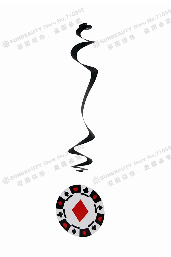 9 шт./компл. покер логотип Фольга казино вихревой украшения игральных карт завитки покер карты декор Hangling шик украшения