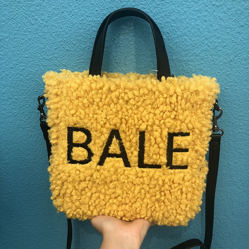 

2019 New Winter 5 Color Plush Letter Shoulder Messenger Bags Luxury Fashion Famous Designer Women Purses and Handbags Sac A Main