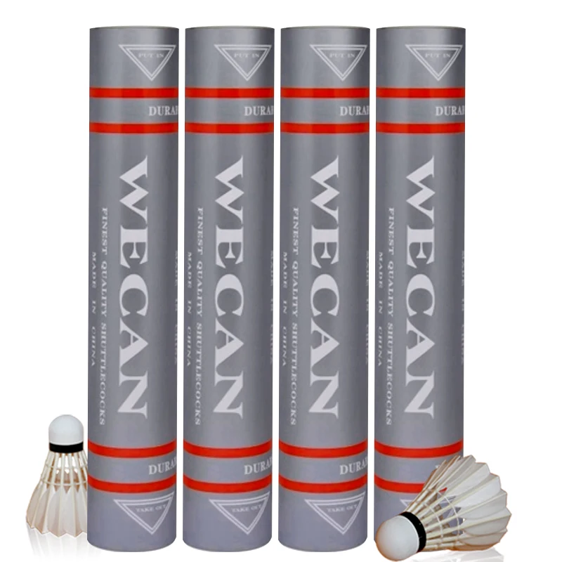 

original WECAN shuttlecock silver good grade duck feather shuttlecock badminton for competition free shipping 5 dozens/lot
