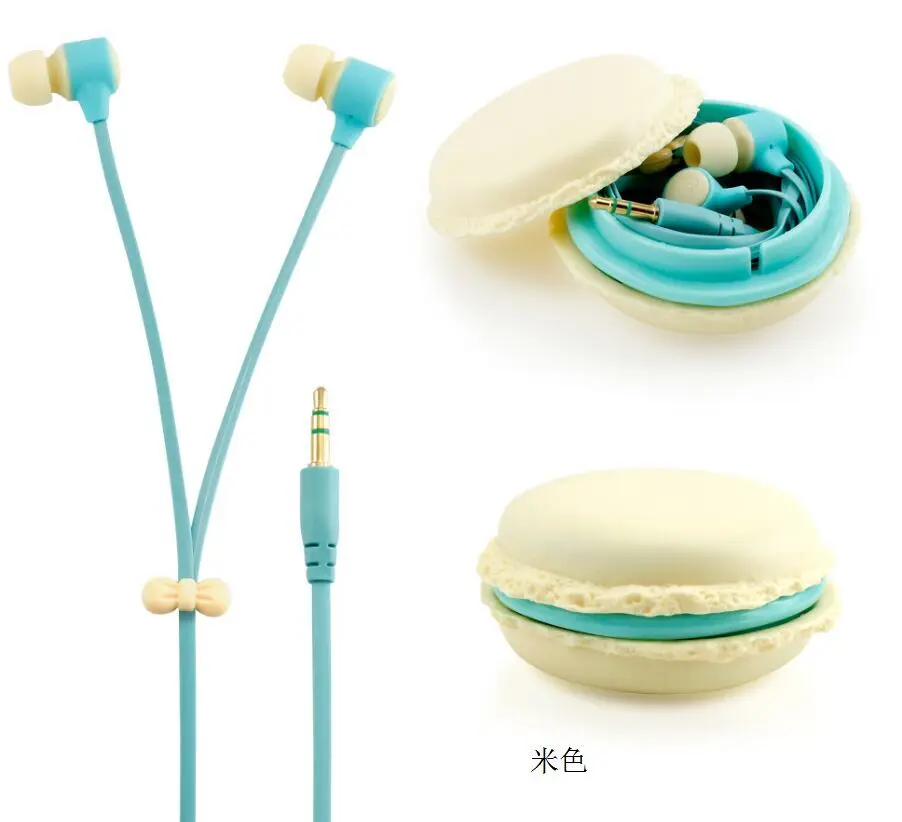 Macarons Дизайн 3,5 мм в ухо наушники Xiaomi samsung Iphone милый смарт с измерением пульса fone de ouvido коробка для хранения для huawei