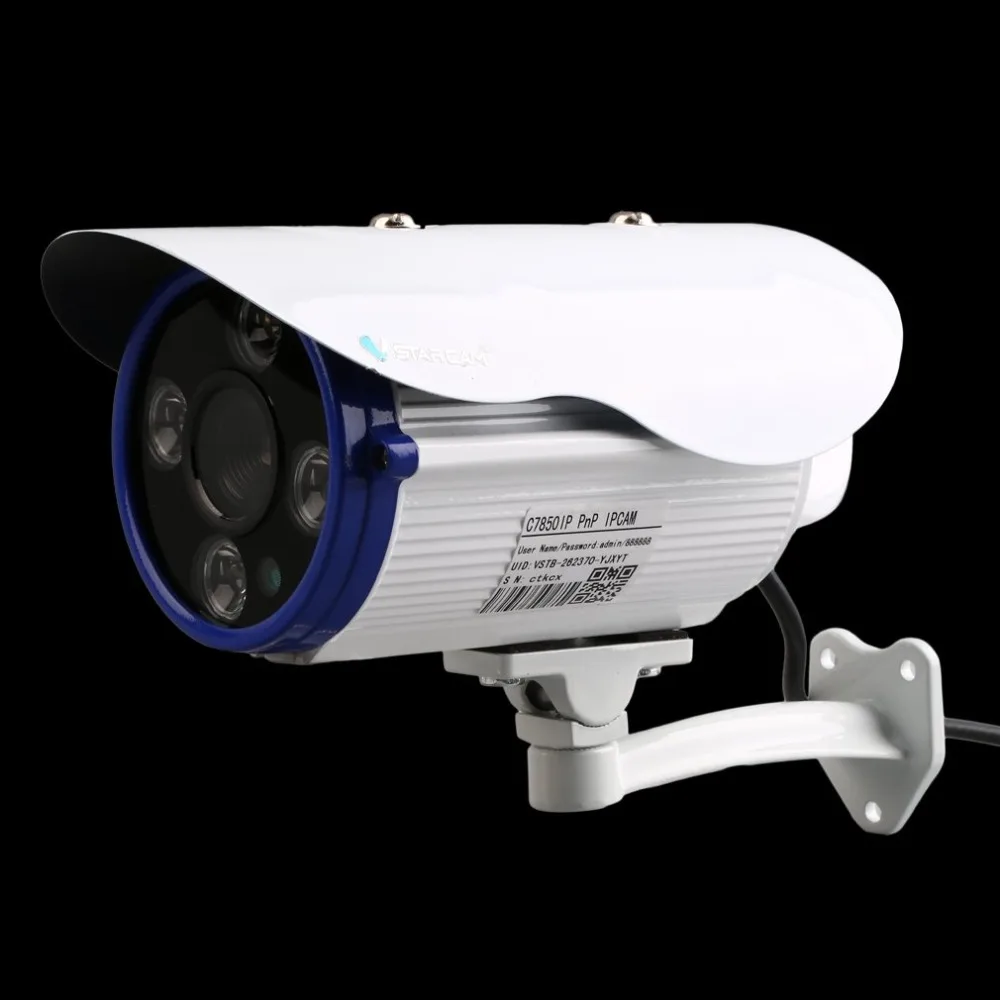 

720 HD Indoor/Outdoor Security Guard IP Camera H.264 1.0 Megapixel Audio Plug IR Night Vision Surveillance Home Office Camera
